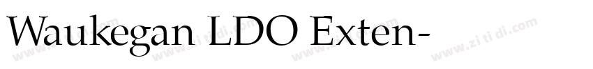 Waukegan LDO Exten字体转换